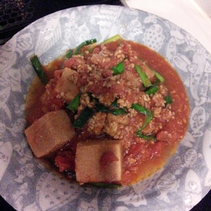 高野豆腐の挽き肉づめ★トマトジュース煮